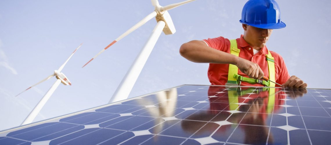 Image of an inspector looking at a solar panel. In the background you can see Wind Turbines. Two different technologies to produce energy in a responsible and sustainable way (ISO 100) . All my images have been processed in 16 Bits and transfer down to 8 before uploading.  [url=http://www.istockphoto.com/file_search.php?action=file&lightboxID=7053550] [img]http://www.ll28.com/istock/solarpanel.jpg [/img][/url]